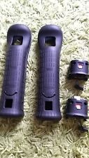 2 X WII MOTION PLUS WITH OFFICIAL SILLICON RUBBER TWINS-BLACK, used for sale  Shipping to South Africa