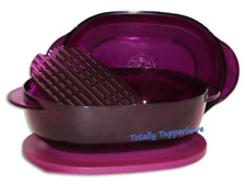 Caçarola de micro-ondas Tupperware vedação de grade de prato 1 litro 35 oz ametista roxa em excelente estado usado comprar usado  Enviando para Brazil