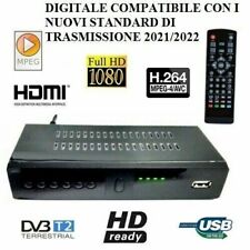 DECODER RICEVITORE DIGITALE TERRESTRE DVB-T3 TV SCART HDMI 1080P H.265 A-999 usato  Catania