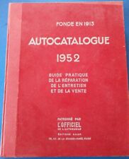 Autocatalogue 1952 guide d'occasion  Toulouse-