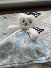 Cobertores e além coruja bebê amoroso cobertor de segurança azul branco brinquedo macio de pelúcia comprar usado  Enviando para Brazil