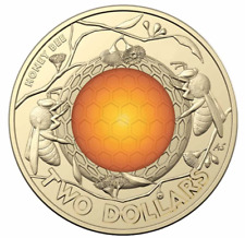 Moneda de abeja melífera australiana 2022 de $2 color sin circular segunda mano  Embacar hacia Argentina