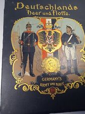 Germany’s Army And Navy ‘Deutschlands heer und flotte’ 1899 w/Chromo-lithographs til salg  Sendes til Denmark