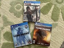 PS4 Tomb Raider Definitive Edition, Rise Of, Shadow Of Croft Steelbook, usado comprar usado  Enviando para Brazil