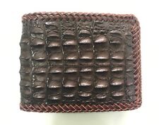 Genuine Crocodile Alligator Skin Leather Men's Wallet Dark Brown for sale  Shipping to South Africa