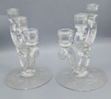 pair amber glass candelabra for sale  Fort Lauderdale
