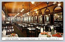 Postal Nueva York Brooklyn Gage & Tollner Oyster & Chop House restaurante F284 segunda mano  Embacar hacia Argentina