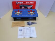 Vintage Sterno 2 Burner Cook Stove No. 46 w/box Opener Instructions color: blue for sale  Shipping to South Africa