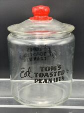 Vintage Counter Top Eat Tom's Toasted Peanuts Glass Jar 5 Cents Embossed for sale  Fort Worth