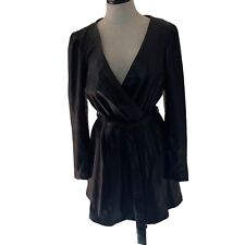 Vestido feminino 7 For All Mankind tamanho grande preto cinto de couro sintético manga longa comprar usado  Enviando para Brazil