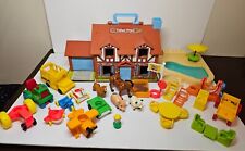 Casa Tudor y piscina de colección Fisher Price Little People con extras década de 1980 segunda mano  Embacar hacia Argentina