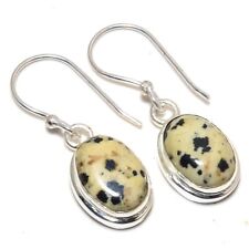 Dalmation Jasper Gemstone 925 Sterling Silver Handmade Earring for sale  Shipping to South Africa
