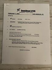 WWE WWF Smackdown Episode 129 Show Script February 7, 2002 for sale  Shipping to South Africa