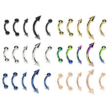 Banana Bar Curved Barbell  Eyebrow Navel Bridge Prince Albert Various Colours for sale  Shipping to South Africa