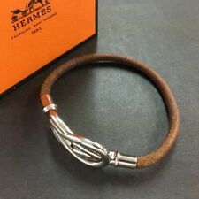 Pulseira de couro HERMES Atame prata tom marrom/6Y0422 comprar usado  Enviando para Brazil