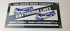 Usado, Placa de placa de bomba de gasolina vintage Greyhound porcelana American Bus Line Company notícias comprar usado  Enviando para Brazil