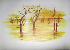 Africa Landscape Art Large Print Sunset Harare 1986 Wall Decor, used for sale  Shipping to South Africa