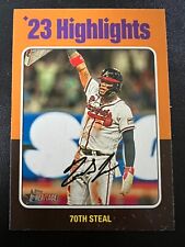 2024 Topps Heritage '23 Highlights #1 RONALD ACUNA 70th Steal Atlanta Braves NM+ for sale  Shipping to South Africa