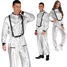Macacão cosplay masculino feminino astronauta prata metálico brilhante traje espacial  comprar usado  Enviando para Brazil