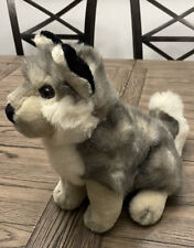 Cachorro de pelúcia Wishpets Conway realista #64013 Husky siberiano cinza branco, usado comprar usado  Enviando para Brazil