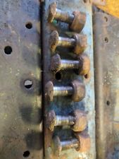 6 X REAR WHEEL STUDS AND NUTS -  REMOVED FROM FORDSON SUPER MAJOR  for sale  GRANTHAM