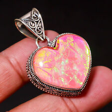 Pingente de joia étnica rosa australiano opala tripla estilo vintage pedra preciosa 1,80" comprar usado  Enviando para Brazil