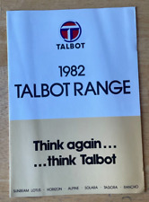 Talbot 1982 price for sale  BRISTOL