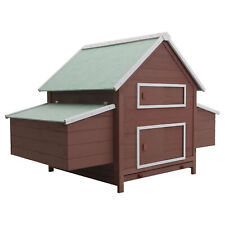 Chicken Coop Brown Wood Hen House Small Animal Habitat Cage Pet  P5T0 for sale  Shipping to United Kingdom
