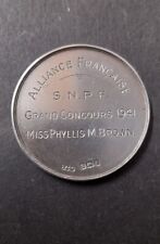 Medalha vintage de prata esterlina Alliance Francaise Grand Concours 1941 comprar usado  Enviando para Brazil