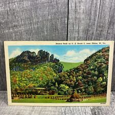 Seneca rock on US Route five 5 Elkins West Virginia W.V. Cartão postal de linho publicado comprar usado  Enviando para Brazil