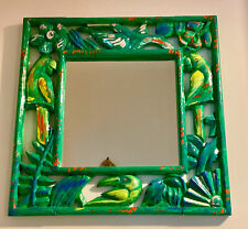 A square mirror with a carved wooden frame for sale  Shipping to South Africa