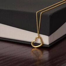 Fashion Women Gold Finish Heart Statement Chain Pendant Necklace Jewelry 925 for sale  Shipping to South Africa