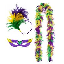 Para mujeres Prendas para la cabeza Colorida Pluma Boa Mascarada Disfraz Accesorios Danza Raves segunda mano  Embacar hacia Argentina