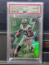 2016 Panini Spectra Neon Green Die Cut #6 Amari Cooper /15 PSA  (White Jersey)  for sale  Shipping to South Africa
