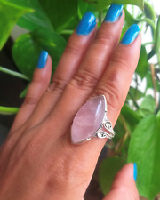 Anel de quartzo rosa 925 prata esterlina marquesa joias de pedra preciosa todos os tamanhos MO989 comprar usado  Enviando para Brazil
