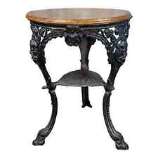 19th century Cast Iron London Pub French bistro Table w/Wooden top for sale  Shipping to South Africa