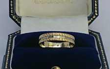 9ct Gold Wedding Ring with Pattern Design - Gold Band Ring - Size M 1/2 for sale  Shipping to South Africa