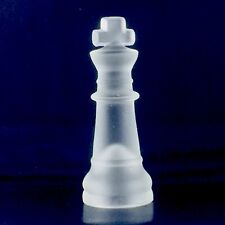 "Pieza de repuesto de ajedrez de vidrio esmerilado King de colección pieza de juego de vidrio de cristal de 3""" segunda mano  Embacar hacia Argentina