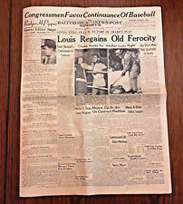 8 de enero de 1942 periódico Joe Louis - noticias de Baltimore - sección de deportes y cómics segunda mano  Embacar hacia Argentina