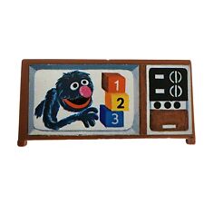 Brinquedo TV Sesame Street GROVER Vintage Fisher Price Little People Plástico Marrom comprar usado  Enviando para Brazil