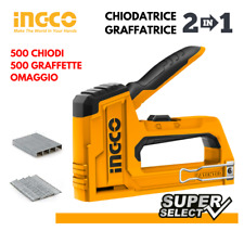 INGCO Graffettatrice chiodatrice manuale graffatrice sparapunti sparachiodi 2in1 usato  Cutro