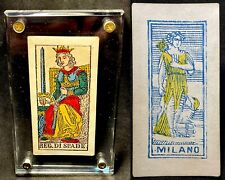 c1875 Reina de Picas Antiguas Cartas del Tarot Arcanos Menores Italia Histórica Individual, usado segunda mano  Embacar hacia Argentina