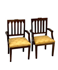 Juego de dos sillas tapizadas de madera para muebles en miniatura vintage para casa de muñecas 1:12, usado segunda mano  Embacar hacia Argentina
