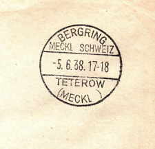 DR Brief PS BERGRING - Altlandsberg - 5.6.38 - MECKL SUIZA - Teterow (MECKL) segunda mano  Embacar hacia Argentina