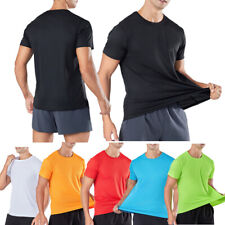 Camisetas masculinas de treinamento blusas de corrida futebol roupas esportivas basquete gola redonda, usado comprar usado  Enviando para Brazil