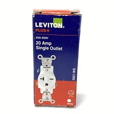 Toma de corriente eléctrica Leviton Plus+ 20 amperios toma de corriente única 20A-250V 5821-WS segunda mano  Embacar hacia Mexico