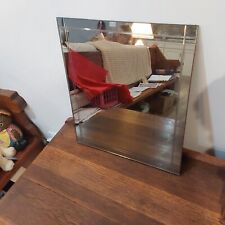 VINTAGE 15.75" X 13.75" ETCHED GLASS MIRROR for sale  Shipping to South Africa