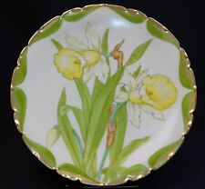 Usado, Porcelana antiga pintada à mão placa de narcisos amarelos da Baviera 9" comprar usado  Enviando para Brazil
