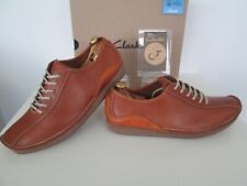 CLARKS RARE CHISEL TOE  MENS  TAN SOFT LEATHER CASUAL LACE-UP  UK 9 (G) EU 43, used for sale  Shipping to South Africa
