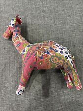Tecido de sari estampado colorido costurado girafa decorativa de pelúcia feito na Índia comprar usado  Enviando para Brazil